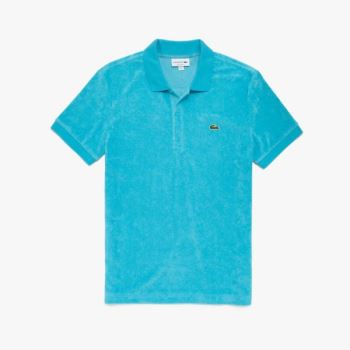 Lacoste Cotton Fleece Blend Regular Fit Polo Shirt - Polo Pánské Fialové / Bílé | CZ-Dw7Qpz